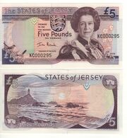 JERSEY   5 Pounds   P27a   ( ND 2000 )  Sign.  Ian Black   Low Serial 0000235   UNC - Jersey