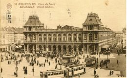 Belgique - Bruxelles - Gare Du Nord - Tramways - Albert Nº 52 - Ecrite, Timbrée - Public Transport (surface)