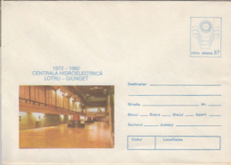 89400- LOTRU-GIUNGET WATER POWER PLANT, ENERGY, SCIENCE, COVER STATIONERY, 1992, ROMANIA - Water