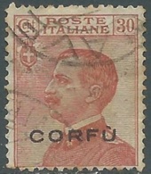 1923 CORFU USATO EFFIGIE 20 CENT - RA28-2 - Corfu