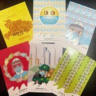 Official Postage Postcards: Set Of 8 Cards Of China COVID -19 Tribute To The Heroes Fighting On The Front Line - Autres & Non Classés