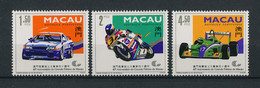 Portugal MACAO MACAU 1993 GRAND PRIX SPORTS CARS, VOITURES DE SPORT Complete Set MNH, FVF - Other & Unclassified