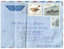 (H 12)  Ex Yugoslavia To New Zealand Air Mail Cover - Other & Unclassified