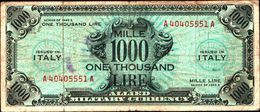 19827) BANCONOTA Da 1000 AM LIRE Occupazione Militare Alleata 1943 A Bilingue -banconota Non Trattata.vedi Foto - Sonstige & Ohne Zuordnung