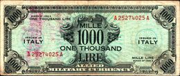 19847) BANCONOTA Da 1000 AM LIRE Occupazione Militare Alleata 1943 A Bilingue -banconota Non Trattata.vedi Foto - Sonstige & Ohne Zuordnung