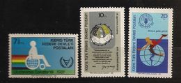 Turquie Chypre Turc RTCN 1981 N° 94 / 6 ** Arc-en-ciel, Fauteuil Roulant, Handicap, Faim, Apartheid Paix Colombe Barbelé - Otros & Sin Clasificación