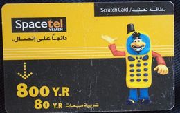 YEMEN- 800 Y.R Spacetel Scratch Card [USED] - Jemen