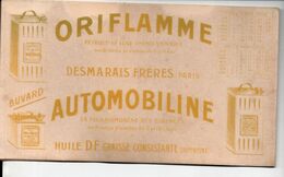 Buvard ORIFLAMME  / AUTOMOBILINE   Pétrole / Essence Avec Partie De Calendrier 1910 (M0578) - Automobile