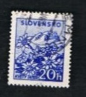 SLOVACCHIA (SLOVAKIA)  -  SG 45  -  1939 KVETY SATIER: EDELWEISS   -   USED - Oblitérés