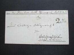 Österreich 8.4.1848 Stempel L1 2 Kr Und Fahnenstempel Wien 4. Exp. Faltbrief Mit Inhalt! Dienstbrief - ...-1850 Prefilatelia