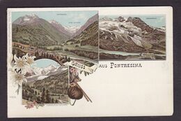 CPA Suisse Helvétia Schweiz Svizzera Non Circulé Litho Gruss Canton Des Grisons PONTRESINA - Pontresina