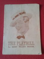 REVISTA THE PLAYBILL FOR HENRY MILLER'S THEATRE THE MAGAZINE OF..USA TEATRO CON PUBLICIDAD DE ÉPOCA WITH ADVERTISING.... - Loisirs Créatifs