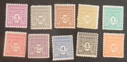 FRANCE YT 620/629 NEUFS* MH ANNÉE 1944 - 1944-45 Arc De Triomphe