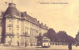 Bruxelles - Entrée De L'Avenue Louise (tram Tramway, La Carte D'Art) - Transport Urbain En Surface