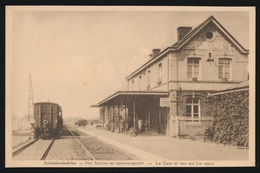 SCHELDEWINDEKE  HET STATION EN SPOORWEGZICHT - Oosterzele