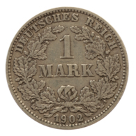 GERMANY - EMPIRE - 1 Mark - 1902 - E - Freiberg - Silver - #DE048 - 1 Mark