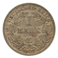 GERMANY - EMPIRE - 1 Mark - 1907 - J - Hamburg - Silver - #DE059 - 1 Mark