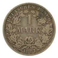 GERMANY - EMPIRE - 1 Mark - 1881 - A - Berlin - Silver - #DE090 - 1 Mark