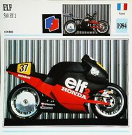 "ELF 500cc Elf2 1984" Moto Française - Collection Fiche Technique Edito-Service S.A. - Sammlungen