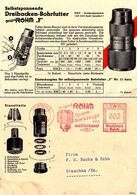 ZELLA-MEHLIS - PUBLICITÉ / ADVERTISING : ORIGINAL RÖHM SPANN- WERKZEUGE / GERMANY - ANNÉE / YEAR ~ 1940 (af369) - Zella-Mehlis