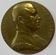 Médaille Bronze. Maurice Janssen. A Mautice Janssen. Ses Amis Et Collaborateurs. 1905-1930. Armand Bonnetain. - Professionali / Di Società