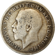 Monnaie, Grande-Bretagne, George V, 3 Pence, 1916, TB+, Argent, KM:813 - F. 3 Pence