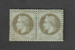 Timbres -  N°25 - Paire - Type  Napoléon III , Lauré , Légende Empire Français - Neuf Avec Charnière - 1870 - Petit Pli - Sonstige & Ohne Zuordnung