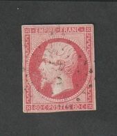 Timbres 1853  - N° 17Ba-  Type  Napoléon III , Légende  Empire Franc  -  Oblitéré - Rose Vif - Sonstige & Ohne Zuordnung