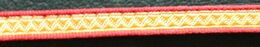 Galon Doré Et Rouge Motif Zigzag  Larg 7mm - Uniforms