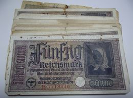 1937 GERMANIA TERZO REICH THIRD REICH BANCONOTE TEDESCA 50 MARK GERMANY BANKNOT BILLET DE BANQUE ALLEMAND TROISIÈME REIC - 50 Reichsmark