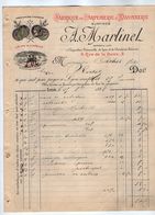 VP17.323 - Facture Double Page - Fabrique De Parfumerie & Savonnerie . Surfines . A. MARTINET à LYON - Drogisterij & Parfum