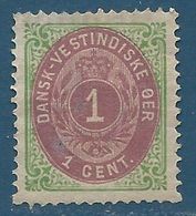 Antilles Danoises N°5 Chiffre 1 Oblitéré - Danish West Indies