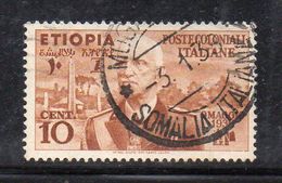 Y1367 - ETIOPIA 1936 , Effigie 10 Cent N. 1 Usato. - Ethiopië