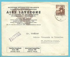 767 Op Brief (facture) BONNETERIE / SPORTBREIGOEDEREN ALEX LAVERGNE ST-NIKLAAS (Expo 1930 Prix) (VK) - 1948 Exportation