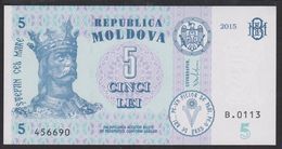 Moldova 5 Lei 2015 Pnew UNC - Moldavië