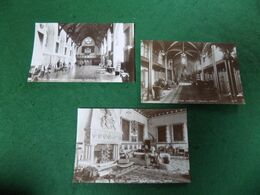 VINTAGE UK SUSSEX: ARUNDEL Castle X3 Interiors Library Sepia - Arundel