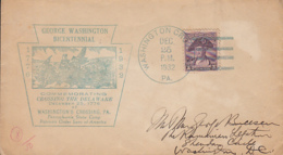 89632- CROSSING THE DELAWARE, GEORGE WASHINGTON, FAMOUS PEOPLE, SPECIAL COVER, 1932, USA - George Washington