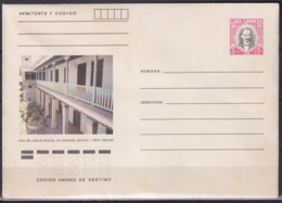 1982-EP-201 CUBA 1982 5c POSTAL STATIONERY COVER. BAYAMO, CASA DE CARLOS MANUEL DE CESPEDES. - Briefe U. Dokumente