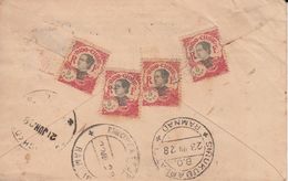 Indo China  1928  Saigon  Registered Franked Cover To India  # 27807 D  Inde Indien - Brieven En Documenten