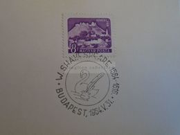 D173222 Hungary Special Postmark Sonderstempel - W. Shakespeare  1564-1616 Budapest 1964  Swan Schwan - Hojas Completas