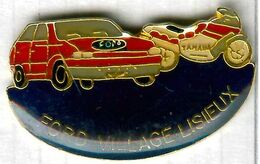 Pin's Voiture Automobile Ford Lisieux Moto Yamaha - Ford