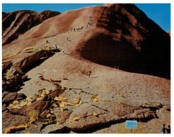 (D 15) Australia - NW - Ayers Rock (now Called ULURU) Climbing Face (P9033-2) - Uluru & The Olgas