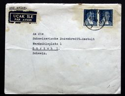 TURKEY 1952 Air Mail Cover Sent To Zurich  (lot 2076) - Briefe U. Dokumente
