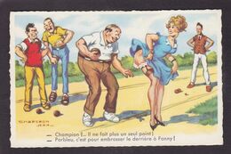 CPSM CHAPERON Jean Humour Non Circulé éditeur Picard Pin Up Jeu De Boules Pétanque Fanny - Chaperon, Jean