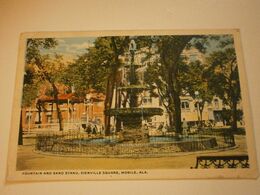 Fountain And Band Stand, Bienville Square, Mobile, Ala. (9100) - Mobile