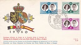 B01-178 BELG.1960 11691171 FDC Bruxelles Brussel Koninklijk Huwelijk  Mariage Royal 1.95€ - 1951-1960