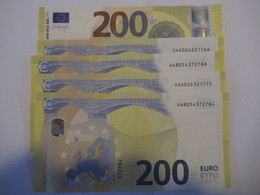 200 Euro-Schein Unc. Draghi UA , Preis Je Schein - 200 Euro