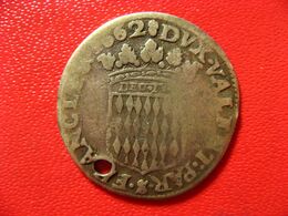Monaco - 1/12 écu 1662 Louis Ier - Monnaie Trouée 4024 - 1505-1795 Da Luciano I A Sant'Onorato III