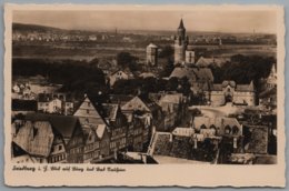 Friedberg - S/w Blick Auf Burg Und Bad Nauheim - Friedberg