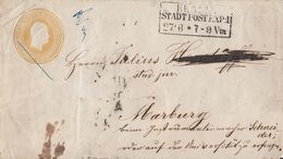 Preussen GS-Umschlag 3 Silbgr. R3 Berlin Stadtpostexp. I Gel. Nach K1 Marburg 28.6.1855 - Ganzsachen